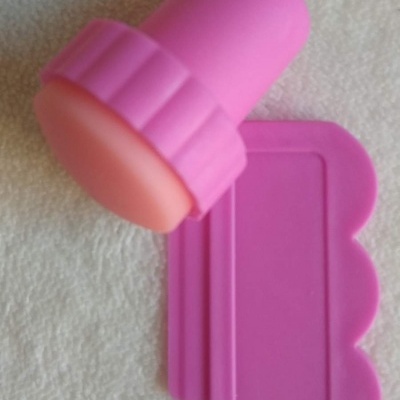 Ferramentas de unhas em silicone cor-de-rosa