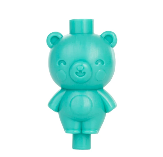 Jogo Encaixe Vertical Ursos Brinquedo ou acessório de plástico em forma de urso azul esverdeado