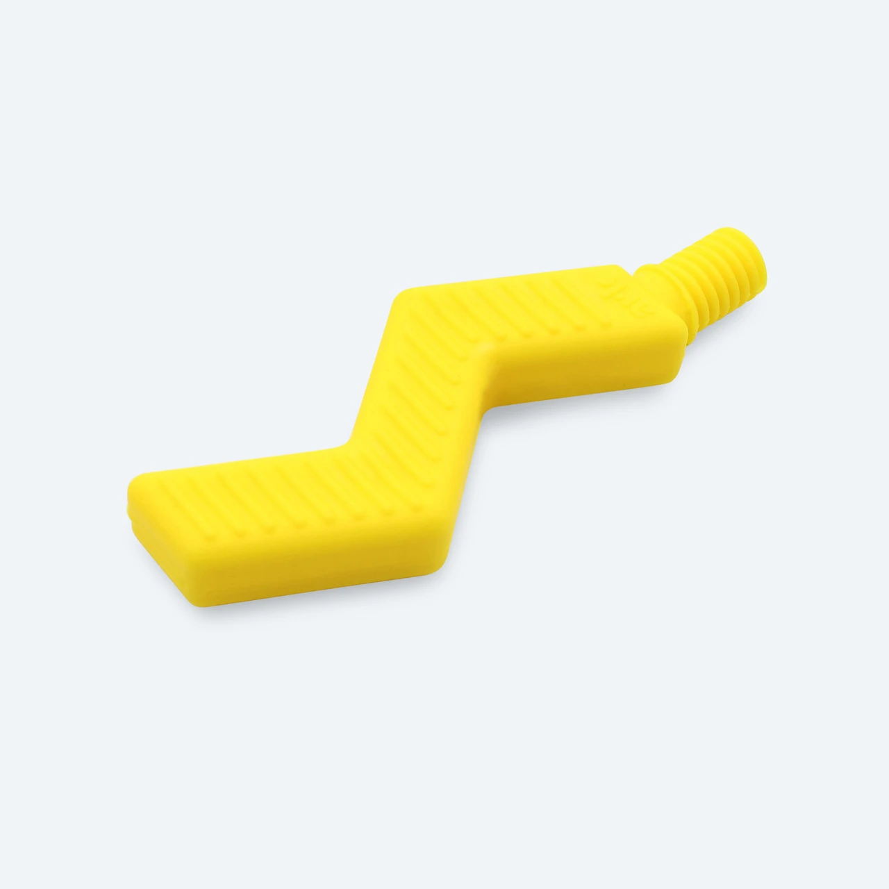 Ponta Zig Zag da ARK para Z-vibe® Peça plástica amarela em forma de S com textura e extremidade ranhurada