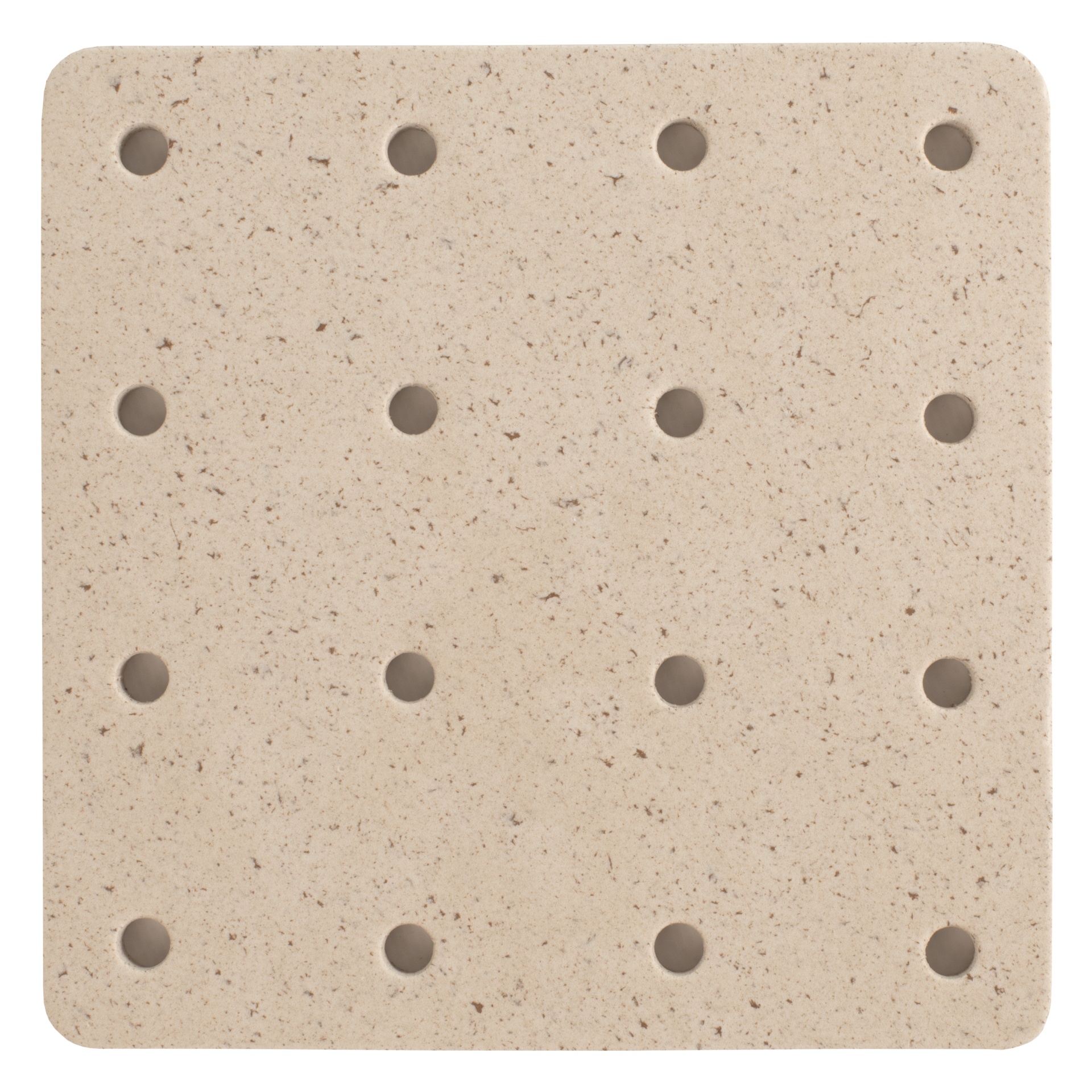 Jogo Encaixe Vertical Ursos pastilha quadrada bege clara com 16 furos