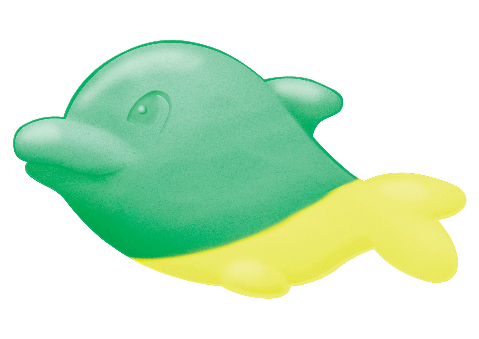 Baff Putty Massa de Moldar Flutuante Figura decorativa golfinho verde-água com cauda amarela