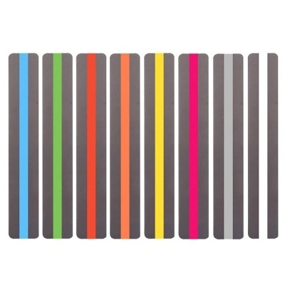 Set de tiras de velcro coloridas em fundo branco.