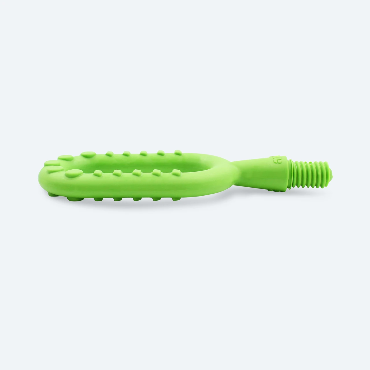 Ponta Racetrack da ARK para Z-vibe® Produto em plástico verde com formas ovals e texturas salientes