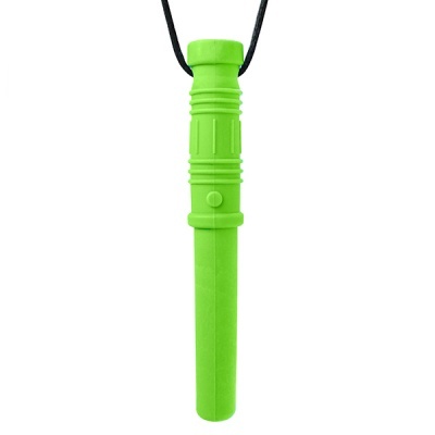 Apito de esgrima verde com corda preta