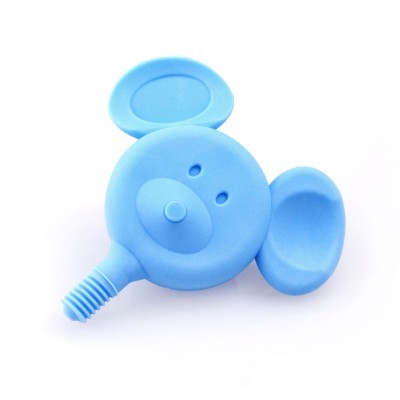 Tampa azul em formato de cabeça de rato com rosca