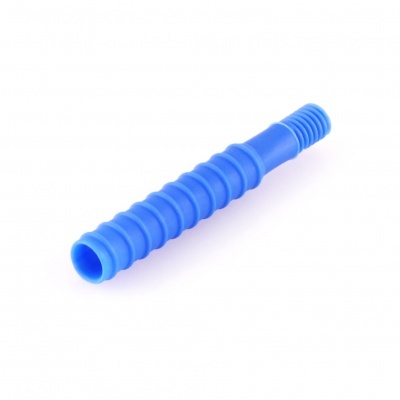 Mangueira flexível azul com ranhuras longitudinais