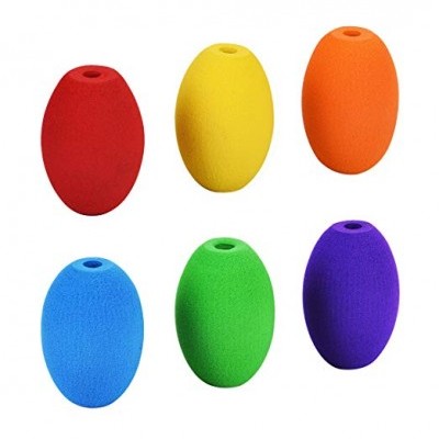 Seis esponjas ovais coloridas para microfone