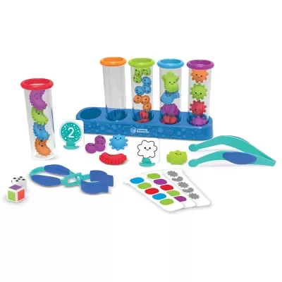 Conjunto de brinquedos educativos com tubos e peças coloridas