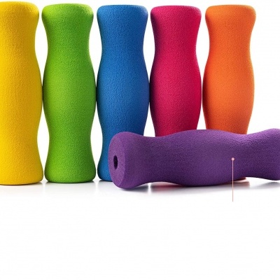 Peças ergonómicas coloridas em espuma para pegas de bicicleta