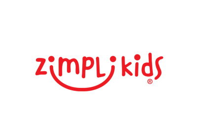 Logótipo zimplikids vermelho em fundo branco