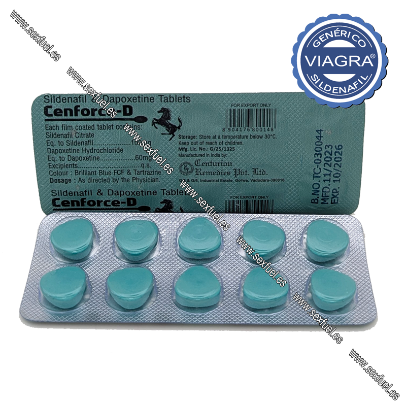 Cenforce® D-delay Blister de comprimidos azuis em forma de coração Cenforce-D