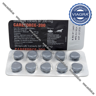 Blister de comprimidos careforce-200 contendo 10 comprimidos cinza
