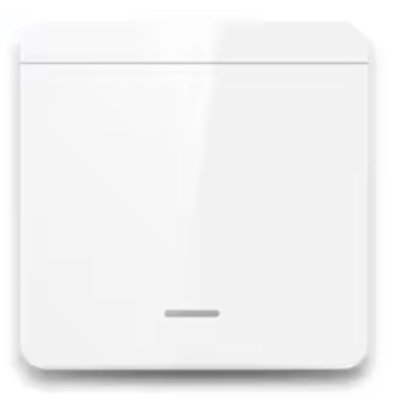 Caixa quadrada branca com entalhe horizontal