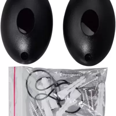 Dois sensores ovais pretos com conjunto de buchas e parafusos