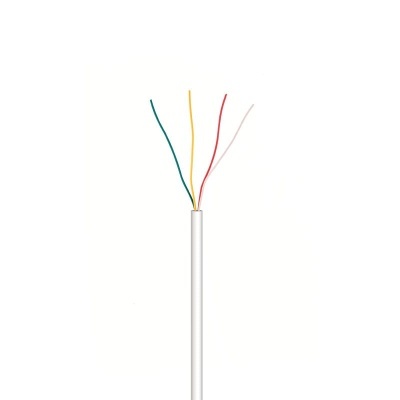 cabo elétrico branco com fios expostos coloridos