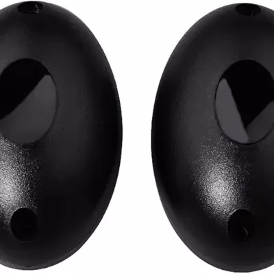 Par de sensores de movimento pretos ovais