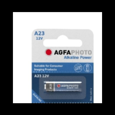 Pilhas alcalinas AGFA PHOTO A23 12V em embalagem azul e branca