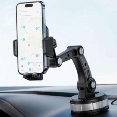 Suporte de telemóvel com telemóvel num carro