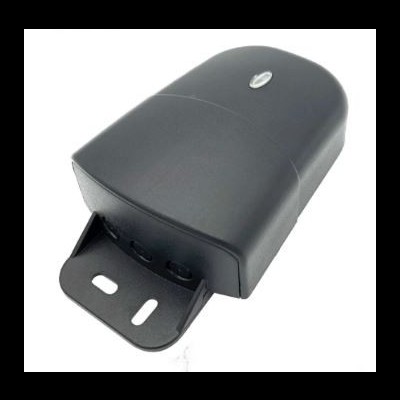 Dispositivo preto compacto com suporte metálico para fixação