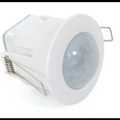 Sensor de movimento embutido para teto branco com lente facetada