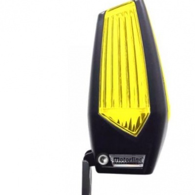 Luz de sinalização amarela e preta com etiqueta Motorline