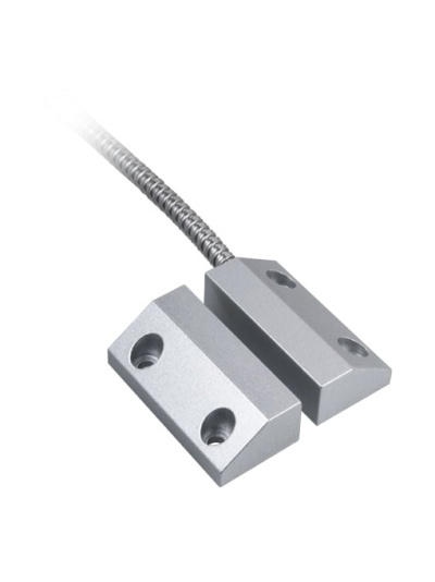 Sensor magnético metálico cinzento com cabo