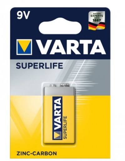 Embalagem de bateria VARTA Superlife 9V zinco-carbono