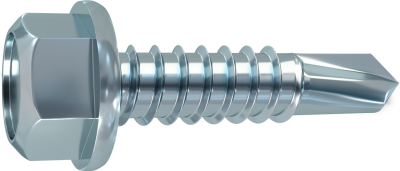 Parafuso auto-perfurante metálico prateado