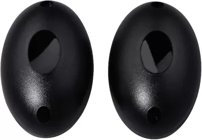 Par de sensores de movimento pretos ovais