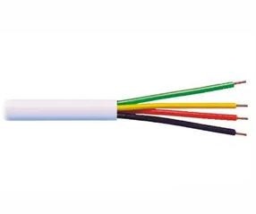 Cabo elétrico com fios coloridos expostos