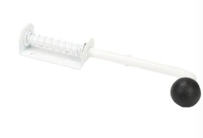 Suporte ou gancho metal branco com ponta de borracha preta