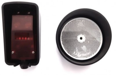 Componentes de luz automóvel retangular e redondo em moldura preta