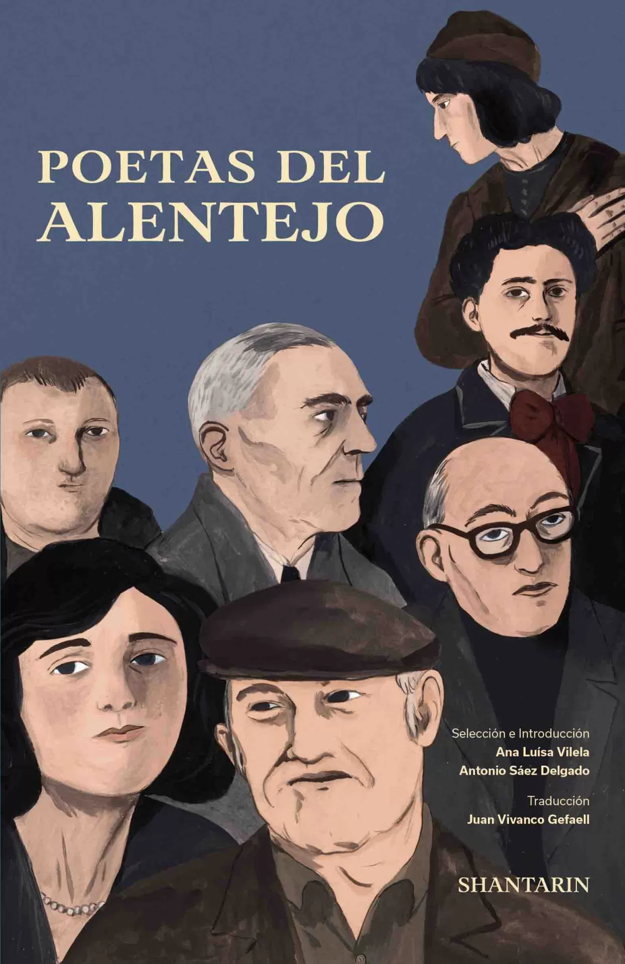 Poetas del Alentejo Book cover of POETAS DEL ALENTEJO with illustrated portraits and text