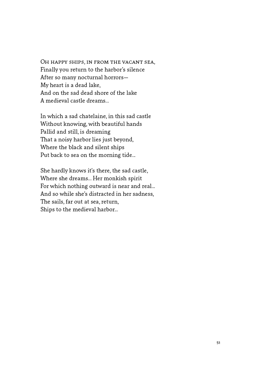 First Anthology Página de livro com poema em inglês e número 51