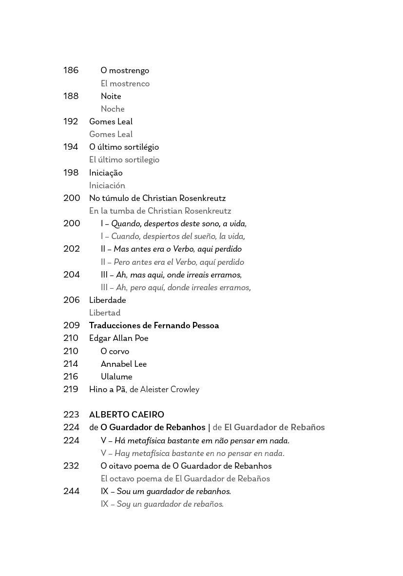 Antología Primera Página de índice de livro com títulos de poemas e autores em português.