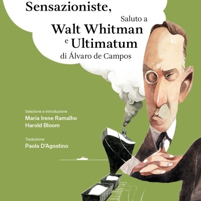 Capa de livro verde com título e ilustração de homem com monóculo e charuto fumegante