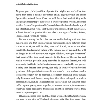 Página de livro com texto em português sobre poesia