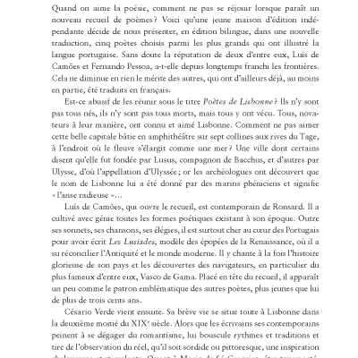 Página de livro com texto em francês e título Préface