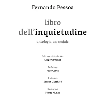 Book title page with author Fernando Pessoa and text in Italian