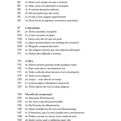 Página de livro com lista de capítulos e títulos em português europeu.