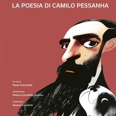 Capa de livro com título CLEPSYDRA e retrato ilustrado de homem com barba.