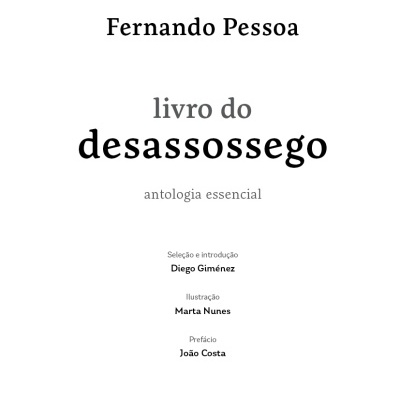 Capa do livro livro do desassossego de Fernando Pessoa com texto em preto