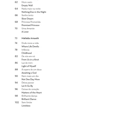 Page with bilingual poetry or chapter titles and page numbers