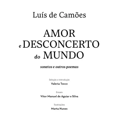 Book title page with text by Luís de Camões and contributors Valeria Tocco, Vítor Manuel de Aguiar e Silva, Marta Nunes.