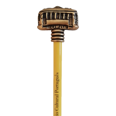 Lápis amarelo com borracha decorativa do Panteão Nacional