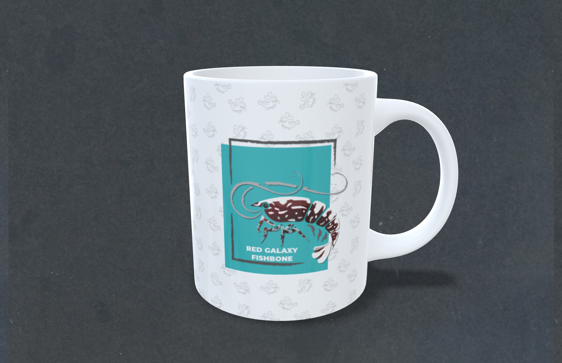 Caneca nº5 - Red Galaxy Fishbone Caneca nº5 - Red Galaxy Fishbone