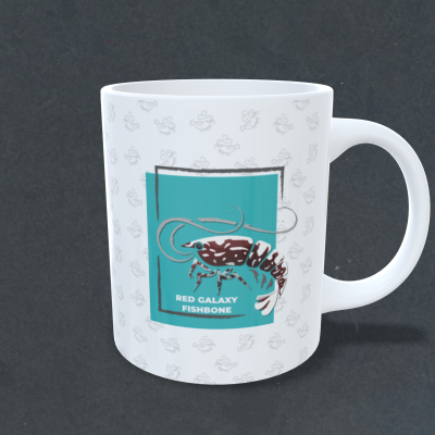 Caneca nº5 - Red Galaxy Fishbone