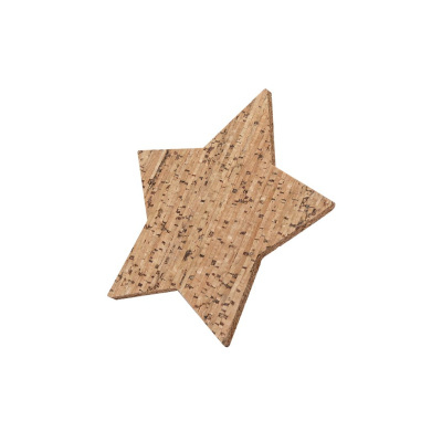 Estrela de cortiça com textura natural