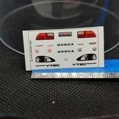 Folha de autocolantes de peças do carro Honda Civic