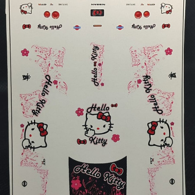 Autocolantes Hello Kitty para miniatura Nissan Skyline Hot Wheels